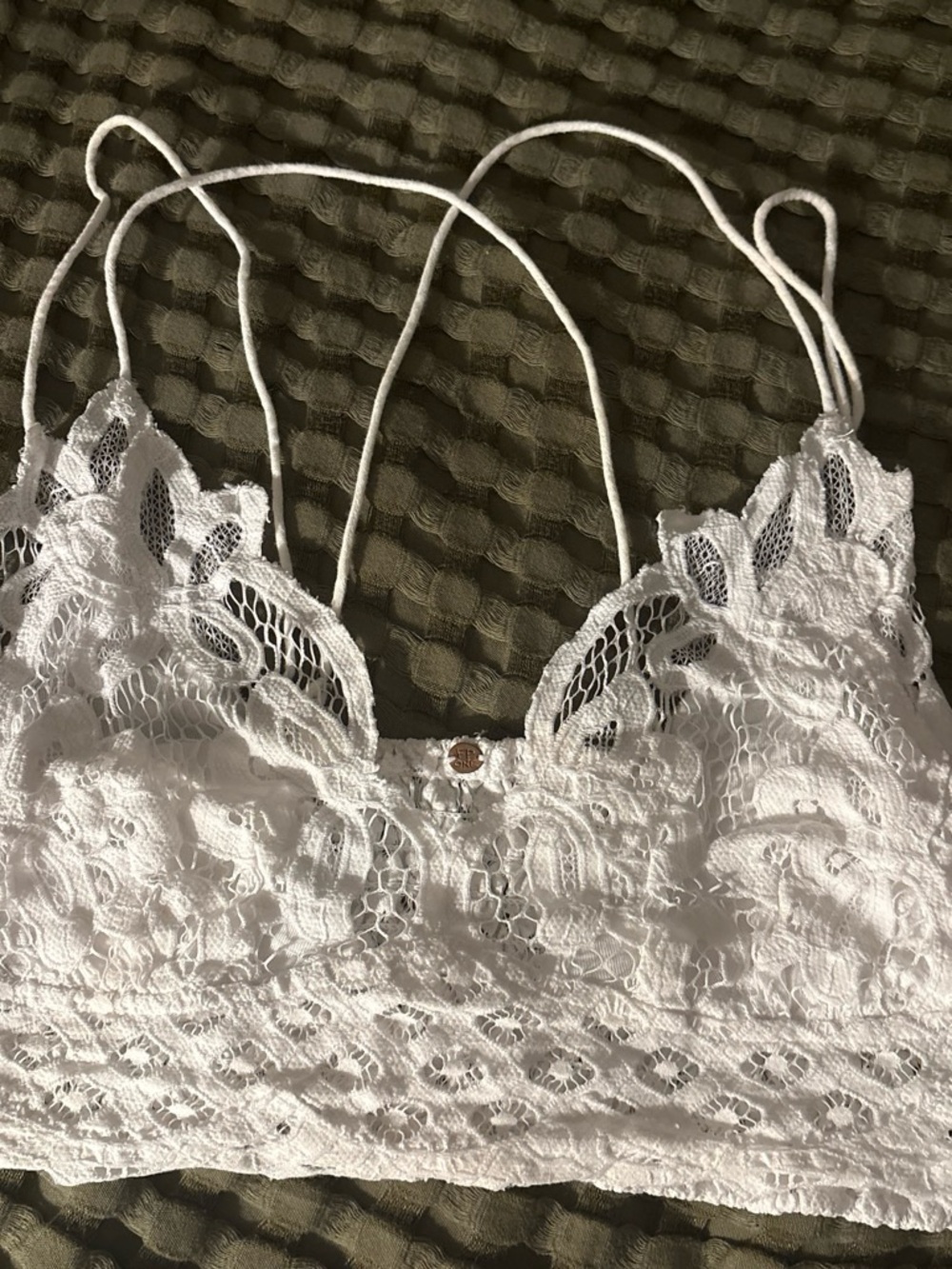 Delicate White Lace Bandeau Bralette